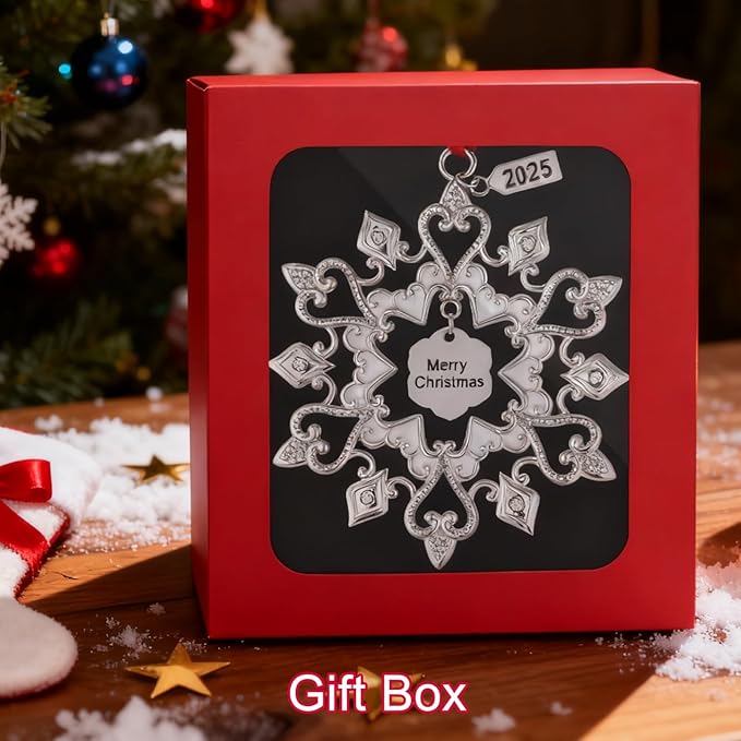 Christmas Tree Ornaments Snowflake Dated 2025, Metal Christmas Ornaments, Christmas Tree Decorations, Hanging Decoration, Angel Reindeer