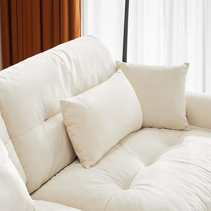 SoarFlash Velvet Sectional Middle Position Sofa, Beige