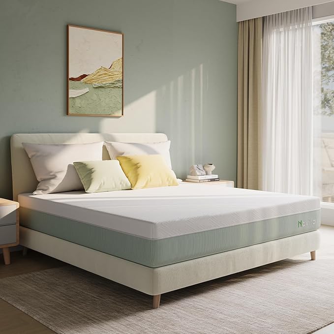 Novilla Full Mattress,10 Inch Gel Memory Foam Mattress for Suppotive &Pressure Relieving, Medium Firm Feel in a Box,Bliss