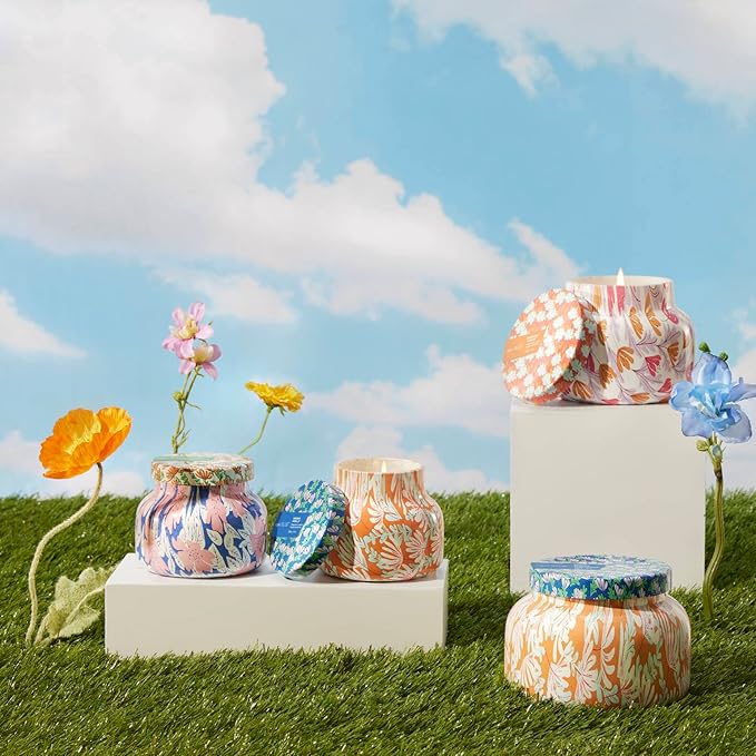 Capri Blue Scented Candles - Pattern Play Glass Jar Candles - Long Lasting Soy Wax Blend - Luxury Home Decor - Notes of Vanilla, Bergamot, & Sandalwood - Gifts for Women (Havana Vanilla, 19 oz)