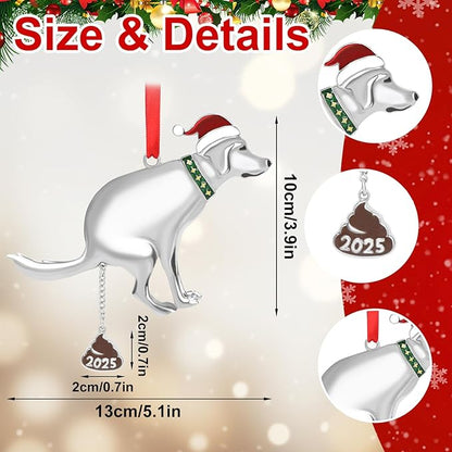 Dog Christmas Ornaments, Funny Dog Ornaments for Tree Decorations, Christmas Novelty Pet Ornament 2025 for Xmas Holiday Exchange Gag Gifts