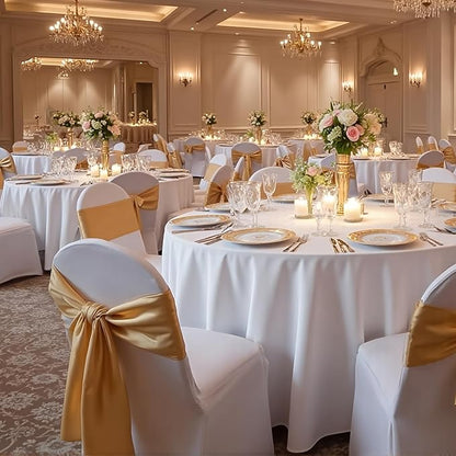 VEVOR White Stretch Spandex Chair Covers - 12 PCS, Folding Kitchen Chairs Cover, Universal Washable Slipcovers Protector, Removable Chair Seat Covers, for Wedding Party Dining Room Banquet Event