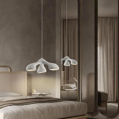 JAYMP 3-Lights Pendant Light Fixture for Dining Room Kitchen Island Restaurant E26 Base Mid Century Modern Hanging Lamp 1 Pack (Matte White,E Shape, 72cm/28.3in)