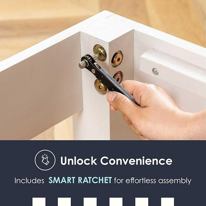 Mellow Naturalista Grand 12 Inch Solid Wood Platform Bed with Wooden Slats, Easy Assembly, Full, White