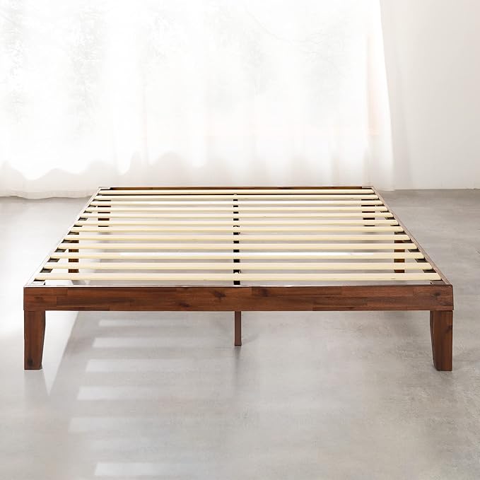 Mellow Naturalista Classic 12 Inch Solid Wood Platform Bed Cal King, Espresso