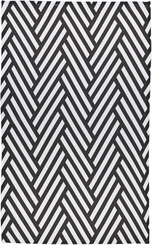 Modern Style Premium Kitchen Tea Towel Super Absorbent Fast Drying Microfiber Modern Herringbone