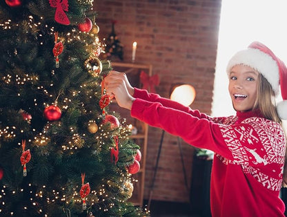 Red Lips Christmas Ornament Red Rhinestones Lip Ornaments for Christmas Tree Metal Lip Hanging Christmas Ornaments Decorations Sexy Lips Xmas Tree Keepsake Gifts for Women Girls Sister Mom