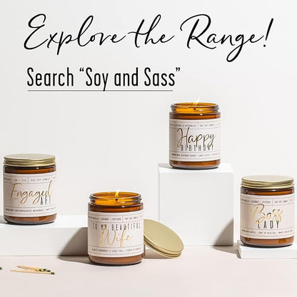 Birthday Gifts for Women Friendship -'Not a Day Over Fabulous' Soy Candle, w/Champagne on Ice I 40th 50th 60th 70th Happy Birthday Gifts for Mom, Grandma, Sister, Coworker, Aunt, Wife I Made in USA