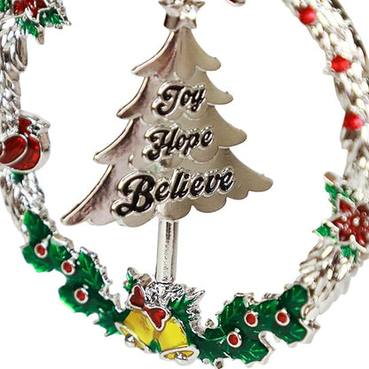 Christmas Ornaments 2025 Keepsake Xmas Tree Decorations with Gift Box Rotation Pendant DIY Hanging Craft Collectibles for Indoor Home Party (Tree)