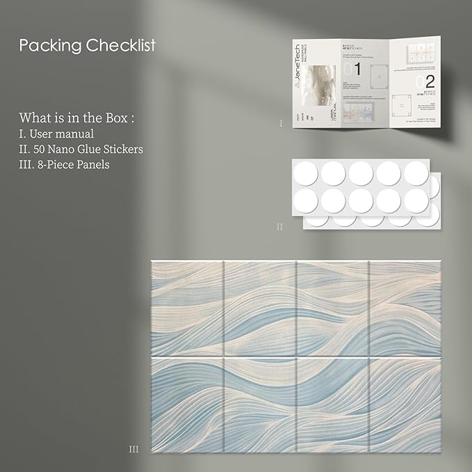 8-Pack Art Acoustic Panels Sound Absorbing Panels, 48x32 Inch Decorative Acoustic Panels, Sound Absorbing Wall Art with Nano Glue for Recording and Home Studio, Office,Conference