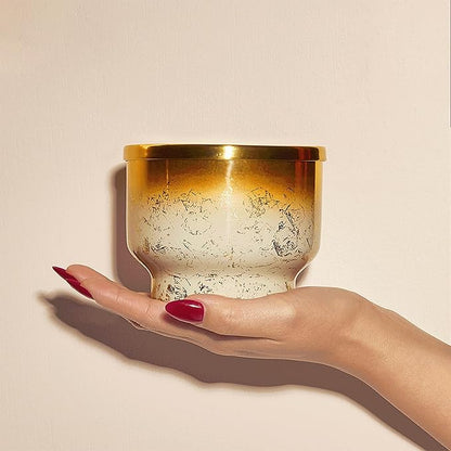 Capri Blue Volcano Scented Candle for Home - Glimmer Inverted Jar Candles - Soy Candles - Holiday Candles with White & Gold Ombre Glass Candle (10 oz)