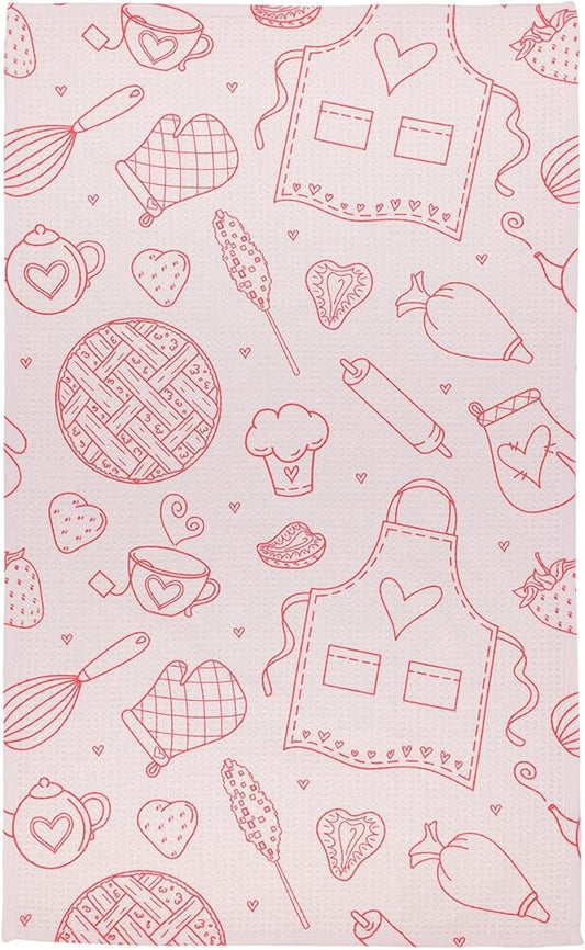 Modern Style Premium Kitchen Tea Towel Super Absorbent Fast Drying Microfiber Baking Bliss