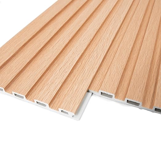 Art3d WPC Wainscoting Panels, 16-Pack 48 x 6 Inch 3D Wall Accents for Interior Wall Decor, Living Room, Bedroom, Boxwood