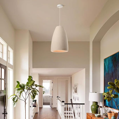 JAYMP Wabi Sabi Pendant Light for Dining Room Kitchen Island Light Hallway Restaurant Hanging Lamp E26 Base Japanese Style Wine Bottle Shape Lighting Fixture, 1 Pack (Light Brown,A Shape, D35×H51cm)