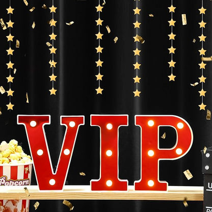 VIP Light up Letters Sign Party Decorations Battery Powered Marquee Lighted Sign LED Alphabet Letter Lights for Night Party Birthday Home Tabletop Decor Supplies
