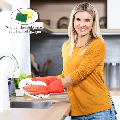 Lucomb 8 Pack Swedish Kitchen Dishcloths Reusable Washable Sponge Cleaning Cloths Super Absorbent Quick Drying