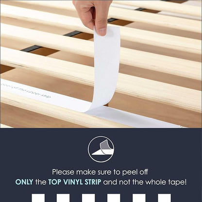 Mellow Naturalista Classic 12 Inch Solid Wood Platform Bed with Wooden Slats, Full, White Wash