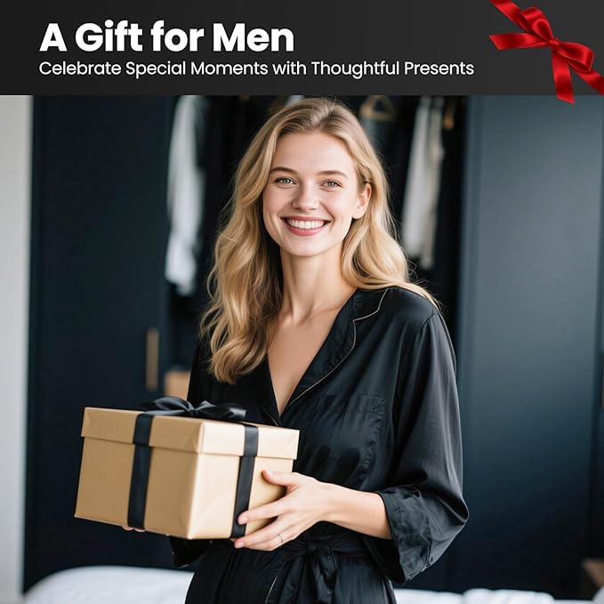 EXIN DECHEN Cologne Organizer for Men,Cologne Stand,3 Tier Large Capacity Wood Perfume Shelf with Rotate,Desk & Nightstand Organizer,Mens Husband Birthday Gifts Ideas,Gifts for Men(Black)