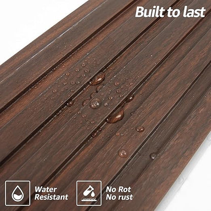 Art3d WPC Slat Wall Panels, 8-Pack 108 x 6 Inch 3D Wall Accents for Interior Wall Decor, Living Room, Bedroom,Walnut