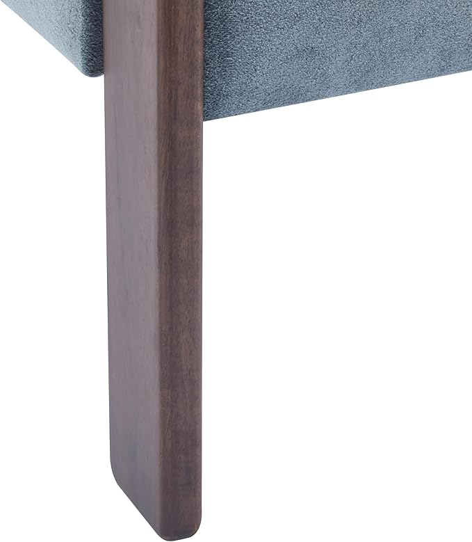 Christopher Knight Home Nettie Modern Accent Chair for Living Room, Velvet Fabric Single Lounge Sofa Chair with Wooden Frame, Comfy Reading Chair for Bedroom, Lounge Armchair with Cushion, Dusky Blue