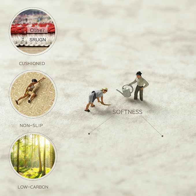 Washable Rugs 8x10 Area Rugs for Living Room,Ultra Soft Faux Wool Retro Rugs for Bedroom,Dining Room,Non Slip&Non-Shedding Low Pile Vintage Print Rug Indoor Large Carpets for Home Office Decor