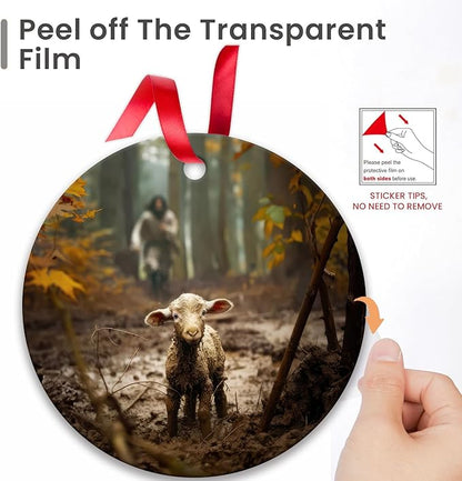 2025 Christmas Ornaments for Xmas Tree Decorations Christian Gifts for Catholic Women Decorations Indoor Hanging Ornament Religious Gift for Christians Baptism Gifts for Boys & Girl, B-138