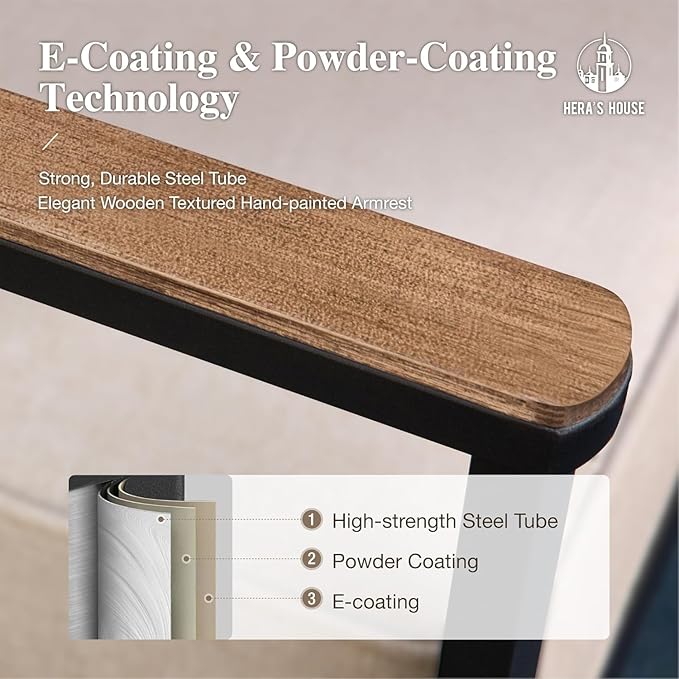 HERA'S HOUSE 9 Pieces Outdoor Dining Set, Patio Table and Chairs for 8, 8 x Cushioned Rattan Patio Chairs and 1 x 83 Large Rectangle Dining Table, Outdoor Dining Table Set for Lawn Garden