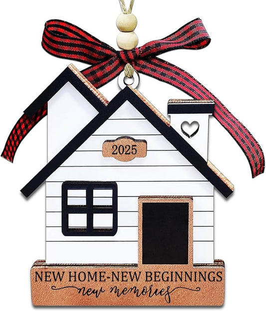 New Home Ornament 2025- Housewarming Gifts New Home, New House New Beginning, House Warming Gift for Women, Couple, homeowners, New Home Gift Ideas - First Home Christmas Ornament 2025