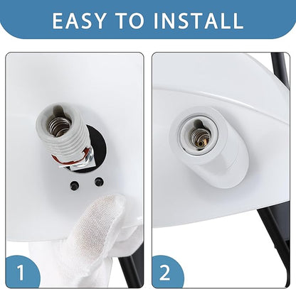 MEXO Modern Glass Chandeliers, Sputnik Chandelier Black Pendant Lighting Fixture Glass Shade Ceiling Light for Dining Room Kitchen Island