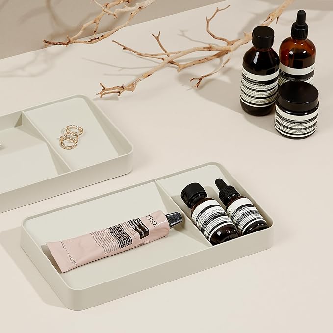 BLUE GINKGO Desk Organizer – Korean-Made Organizer for Notes, Pens, Pencils, and Accessories (Double-sided, Beige)