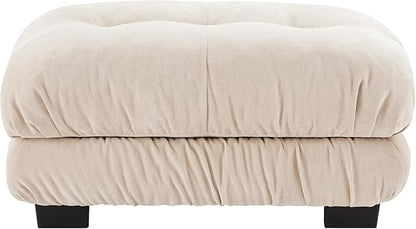 SoarFlash Velvet Sectional Sofa Ottoman, Camel