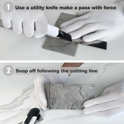 AULIGET 3" x 6" Subway Tile Peel and Stick Backsplash, Thick PVC Stick on Wall Tiles (100, Dark Slate)