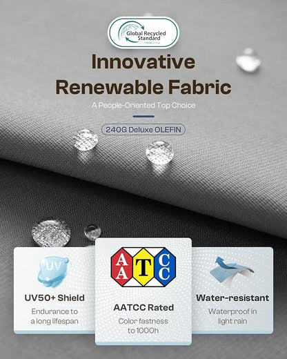 Aluminum Outdoor Patio Furniture Set with Table, 5 Piece Patio Conversation Sets with Washable Thick Cushions, Outdoor Seating Patio Sectional Furniture Set for Porch, Balcony, Deck, White