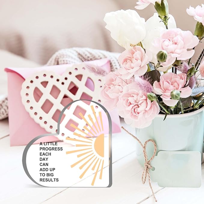 Mental Health Awareness Decor, Psychotherapy Affirmations Heart Acrylic Sign, School Counselor Sign, Inspirational Positive Sayings Gifts for School Home Therapy Office Living Room Bedroom