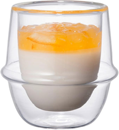 KINTO 23104 KRONOS Double Wall Espresso Cup, 2.8 fl oz (80 ml), Heat Resistant Glass, Microwave and Dishwasher Safe, Gift Present