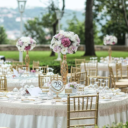 12 Pcs Metal Flower Arrangement Stand, 20 Inch Tall Metal Candle Holders Bulk for Wedding Table Decor & Party Home Decor