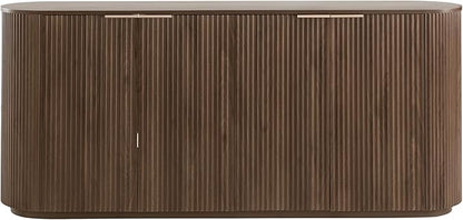 CHITA 70" Sideboard Buffet Cabinet with Storage, Living Room Accent Cabinet with Doors and Adjustable Shelves, for Bar, Kitchen, Walnut