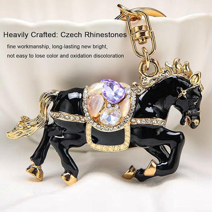 Horse Ornament,Rhinestone Black Horse Ornaments for Christmas Tree,Horse Gifts for Women,Girls,Horse Lovers, Equestrian Gifts,Christmas Ornaments for Kids