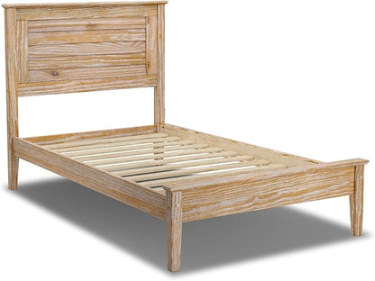 Grain Wood Furniture Greenport Solid Wood Platform Bed, Twin Size, Brushed Driftwood