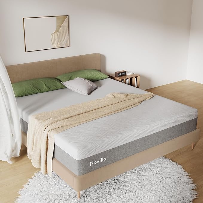 Novilla Mattress California King, 10 Inch Gel Memory Foam Cal King Mattress for Cool Night & Pressure Relief, Medium Plush Bed, Bliss