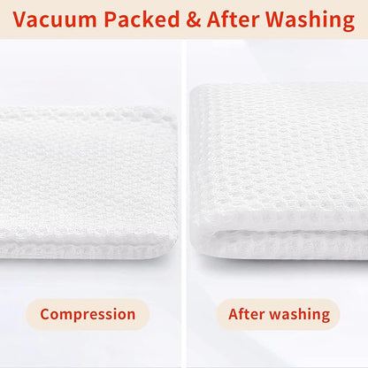 Homaxy 100% Cotton Kitchen Towels and Dishcloths Set, 12 x 12 Inches and 13 x 28 Inches, Set of 10 Bulk Kitchen Towels Set, Ultra Soft Absorbent Dish Cloths for Washing Dishes, White