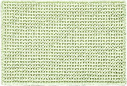 Waffle Bath Mat, Boho Bathroom Rugs Non Slip Washable Super Absorbent Quick Dry Cute Bath Mat Farmhouse Bathroom Decor, 30"x20" Pale Green