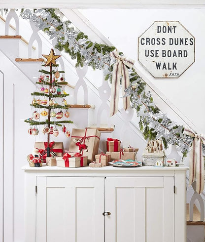 DearHouse 6FT Silver Berry Christmas Garland, Flexible Artificial Berry Garland for Indoor Outdoor Home Fireplace Decoration for Winter Christmas Holiday New Year Decor