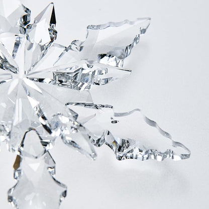 2025 Edition Crystal Snowflake Ornament Christmas Tree Ornament Home Decor Gift (2025-Transparent)