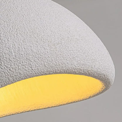 JAYMP 40cm Wabi Sabi Pendant Light for Dining Room Kitchen Island Hallway Restaurant Modern Hanging Lamp E26 Base Japanese Style Bird Nest Shape Lighting Fixture (Matte White,B Shape, 40cm/15.7in)