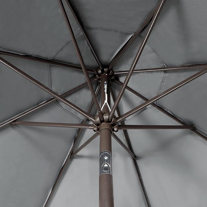 Blissun 9' Outdoor Patio Umbrella, Outdoor Table Umbrella, Yard Umbrella, Market Umbrella with 8 Sturdy Ribs, Push Button Tilt and Crank