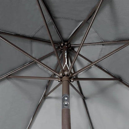 Blissun 9' Outdoor Patio Umbrella, Outdoor Table Umbrella, Yard Umbrella, Market Umbrella with 8 Sturdy Ribs, Push Button Tilt and Crank