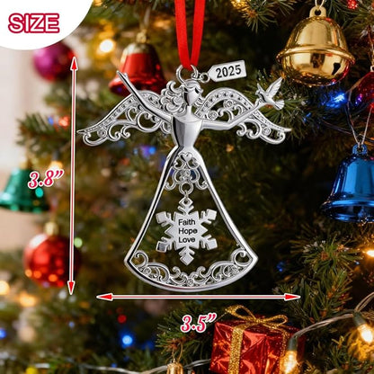 Christmas Tree Ornaments, Metal Christmas Hanging Ornaments for Tree, Christmas Tree Decorations, Pendant Gift Keepsake, for Frineds Family Decorative Hanging Ornaments Gifts