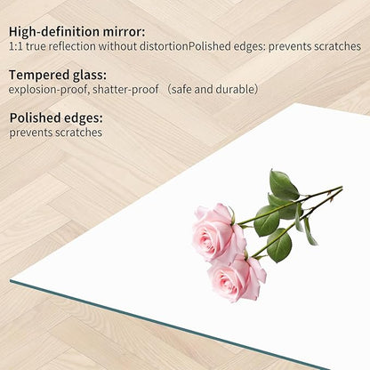 KOCUUY Frameless Mirror, 36"x48" Bathroom Mirror for Over Sink, Unframed Vanity Mirror, Large Rectangle Mirror for Bathroom, Bedroom, Living Room, Entryway, Upgraded Shatterproof