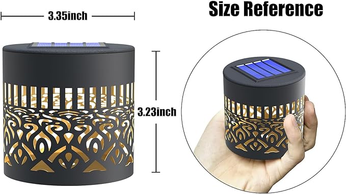 Solar Fence Lights 4 Pack Solar Deck Lamps Outdoor Decorations Powered Step Lights Wall Waterproof LED Warm Decorative Lighting for Garden (Butterfly-Star, 4)